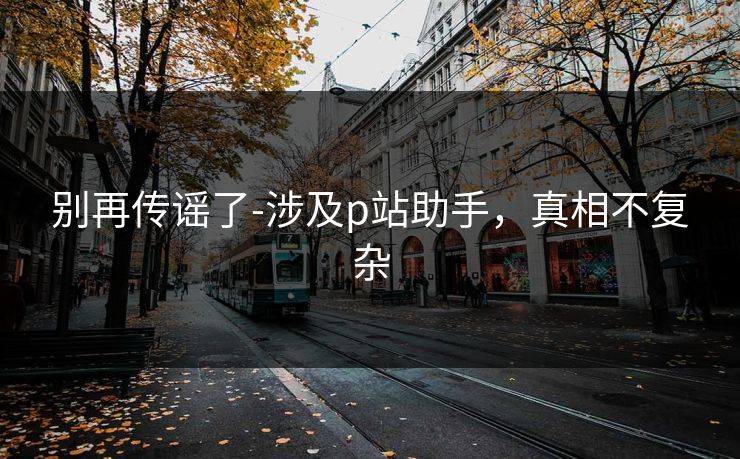 别再传谣了-涉及p站助手,真相不复杂 别再传谣了-涉及p站助手,真相不复杂