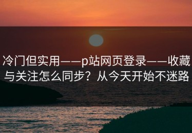 冷门但实用——p站网页登录——收藏与关注怎么同步？从今天开始不迷路