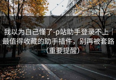 我以为自己懂了-p站助手登录不上｜最值得收藏的助手插件，别再被套路（重要提醒）