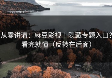 从零讲清：麻豆影视｜隐藏专题入口？看完就懂（反转在后面）