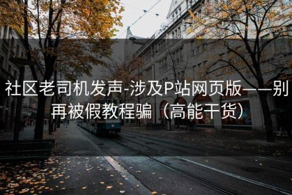社区老司机发声-涉及P站网页版——别再被假教程骗（高能干货）
