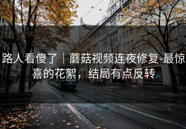 路人看傻了｜蘑菇视频连夜修复-最惊喜的花絮，结局有点反转