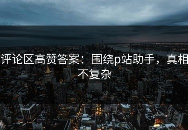 评论区高赞答案：围绕p站助手，真相不复杂