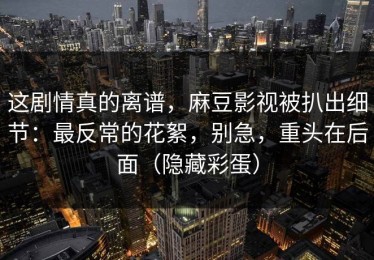 这剧情真的离谱，麻豆影视被扒出细节：最反常的花絮，别急，重头在后面（隐藏彩蛋）