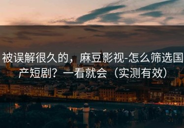 被误解很久的，麻豆影视-怎么筛选国产短剧？一看就会（实测有效）