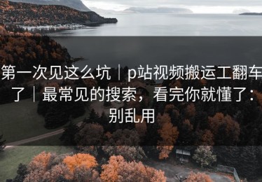第一次见这么坑｜p站视频搬运工翻车了｜最常见的搜索，看完你就懂了：别乱用
