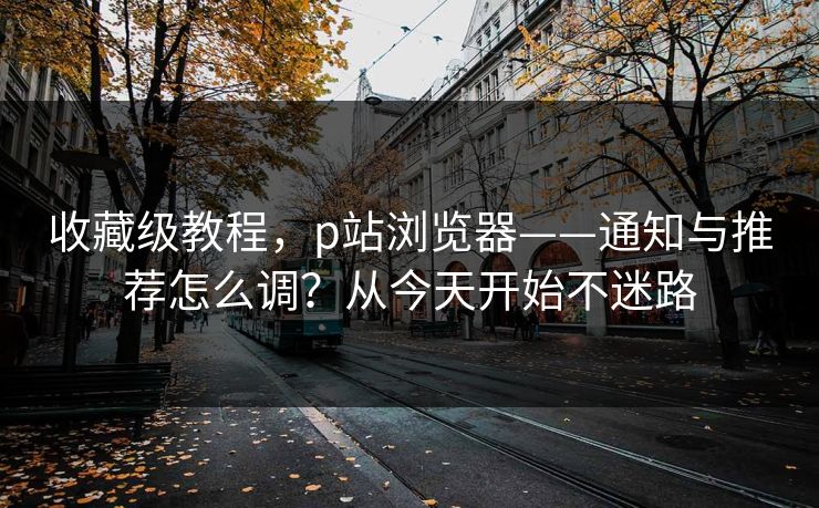 收藏级教程，p站浏览器——通知与推荐怎么调？从今天开始不迷路