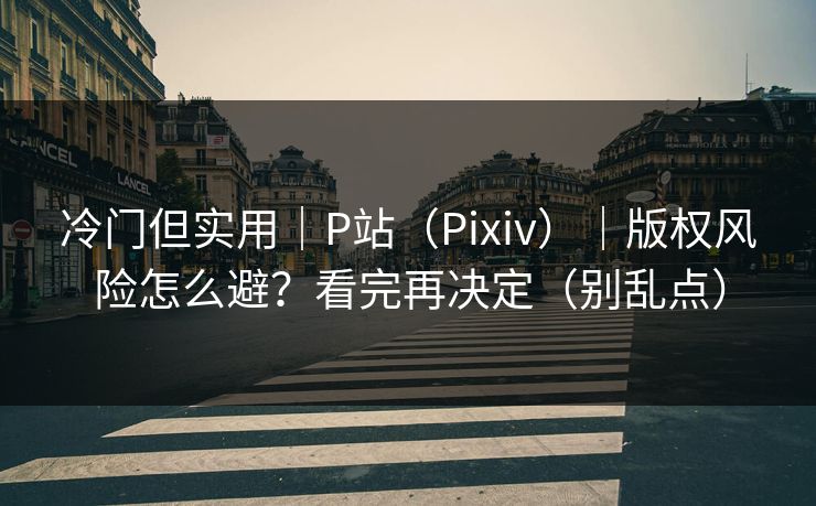 冷门但实用|P站(Pixiv)|版权风险怎么避?看完再决定(别乱点) 冷门但实用|P站(Pixiv)|版权风险怎么避?看完再决定(别乱点)