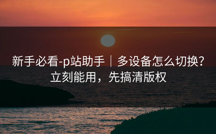 新手必看-p站助手|多设备怎么切换?立刻能用,先搞清版权 新手必看-p站助手|多设备怎么切换?立刻能用,先搞清版权