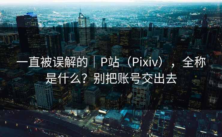 一直被误解的｜P站（Pixiv），全称是什么？别把账号交出去