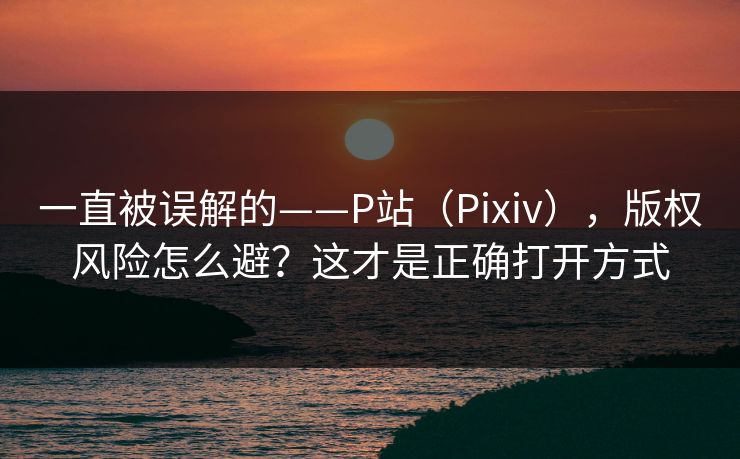 一直被误解的——P站（Pixiv），版权风险怎么避？这才是正确打开方式